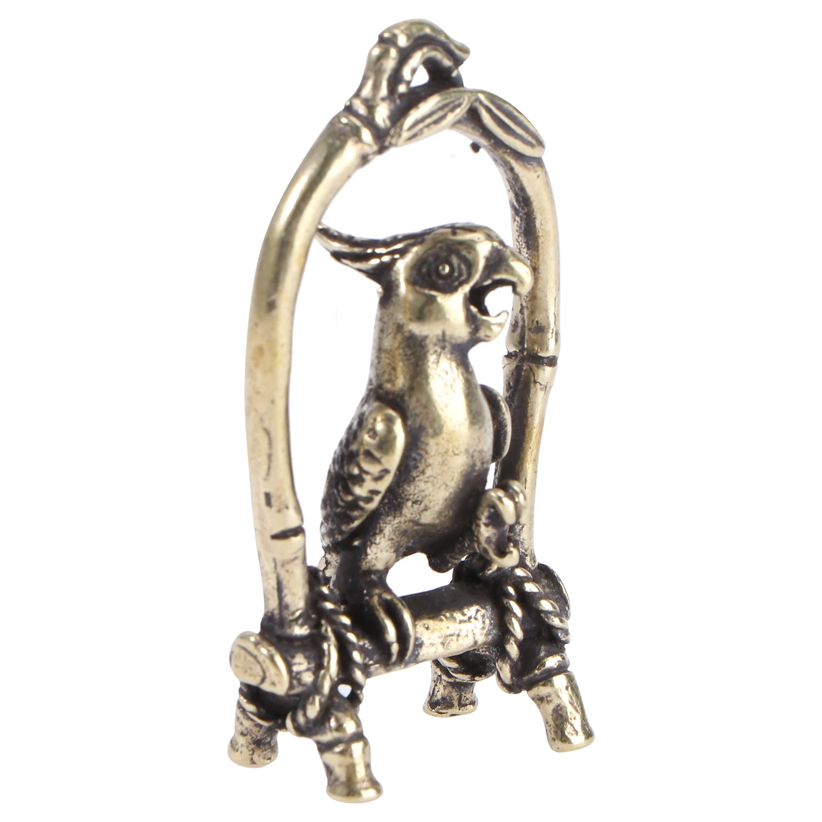 

1pc Parrot Shape Pendant Hanging Brass Decoration Stylish Tea Pet Ornament Sturdy Durable Brassware for Home Decor Adornment