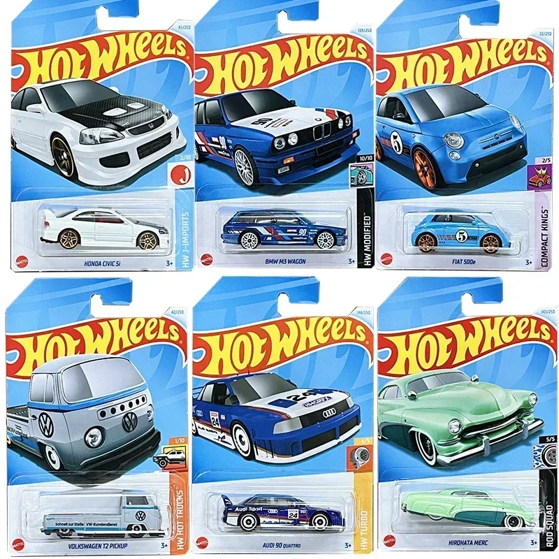 Original Hot Wheels 1/64 Diecast Sports Car Volkswagen Audi Honda Civic Si Vehicle Model Brinquedos Toys for Boys Birthday Gift