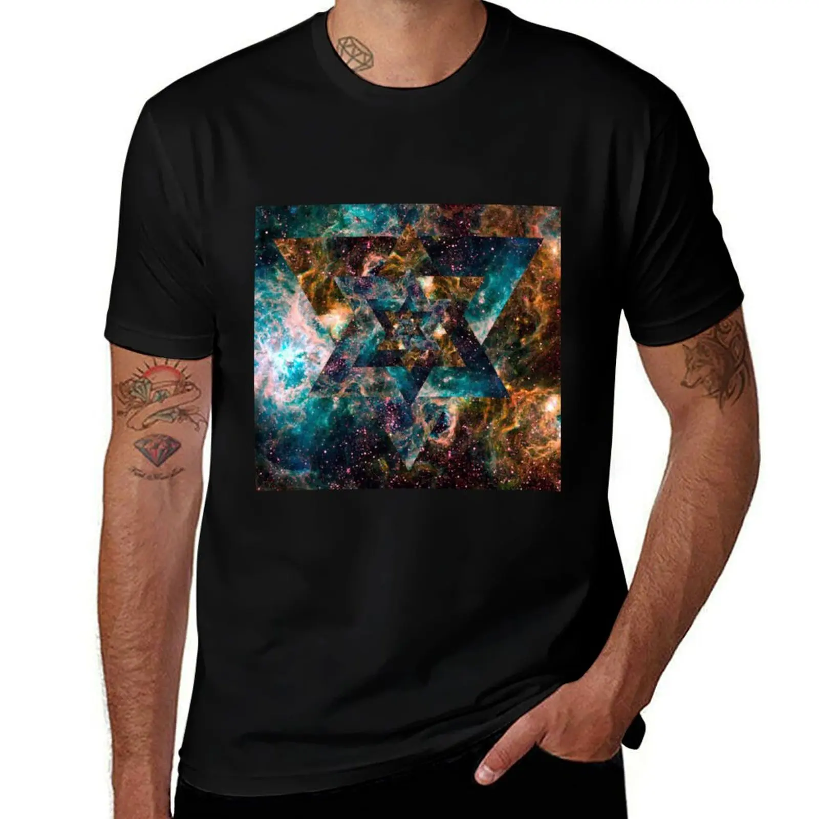 Official Psychedelic Space shirt T-Shirt custom t-shirts summer 2025 plus sizes anime t shirts fitted t shirts for men