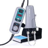 YIHUA 938D Portable dual-head tweezers soldering iron Thermostatic digital clip soldering station for SMT Resistance desoldering