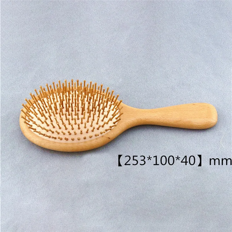

A61I 1 PCS Hair Brush Beech + Silicone 240X90x40mm For Curly Thick Long Dry Wet Hair Detangler Massage Brushes Women