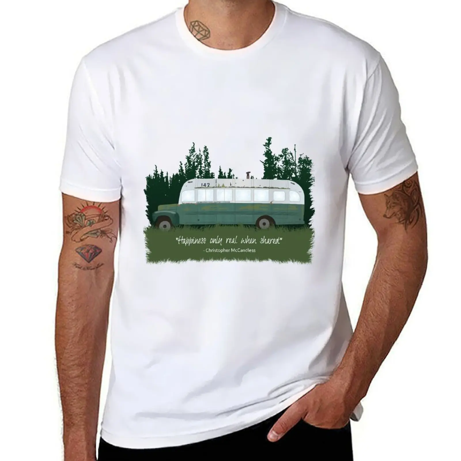 

Into The Wild - Bus 142 T-Shirt man t shirt graphic graphic t shirts for man T-Shirt