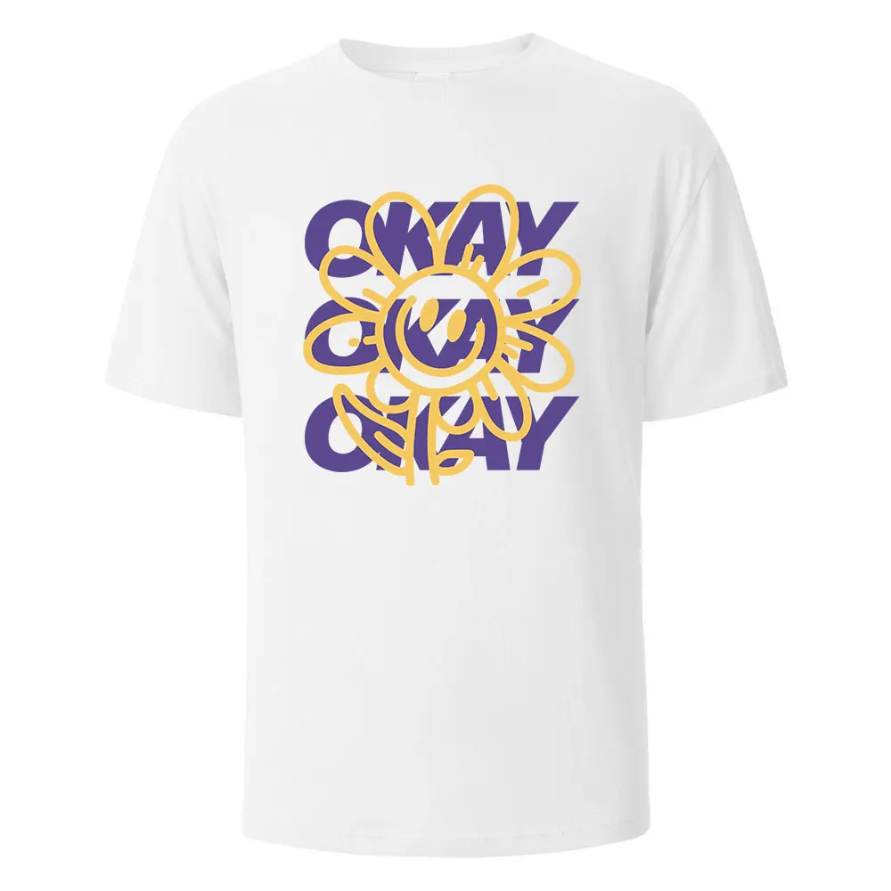

Okay Funny Printed T-shirts For Men 100%Cotton Summer StreetWearing Breathable Comfortable Tops ShortSleeved Oneck Men ClothingZ