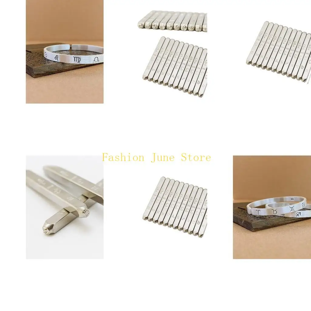 N5KA 12x/set Metal Stamp Tool Metal Stamping for Leather Seal Carving Craft
