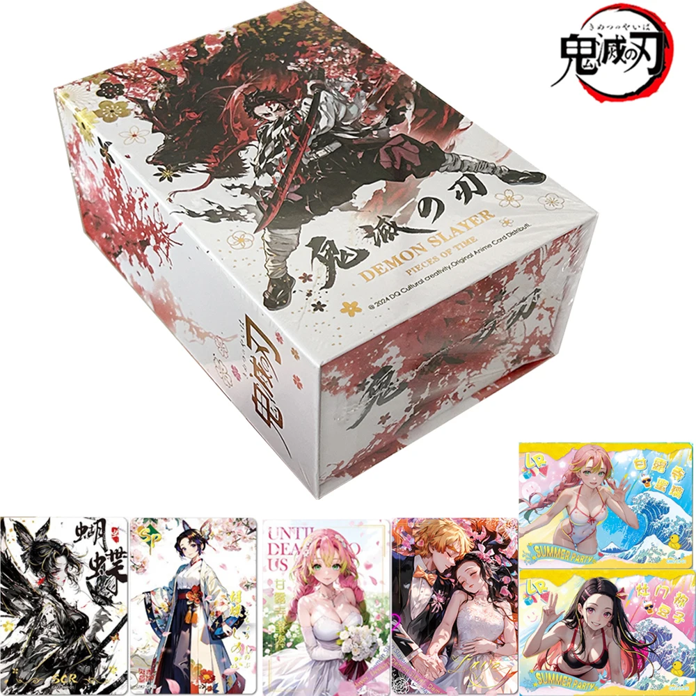 

Newest Demon Slayer Cards DQ Pieces of Time Anime Tanjirou Kamado Nezuko Diamond Flash SSP SP Collection Card Children Toy Gift