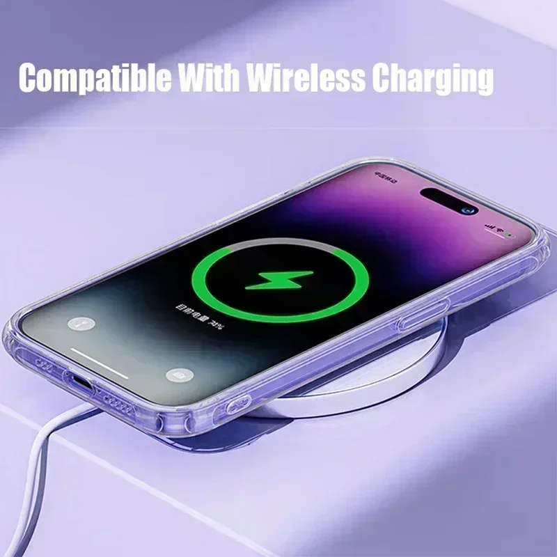 아이폰 15, 14, 13, 12, 11, 프로 맥스용 실리콘 소프트 투명 휴대폰 케이스, 아이폰 XS 맥스, XR, X, 7, 8, 6 플러스용, 럭셔리 투명 후면 커버