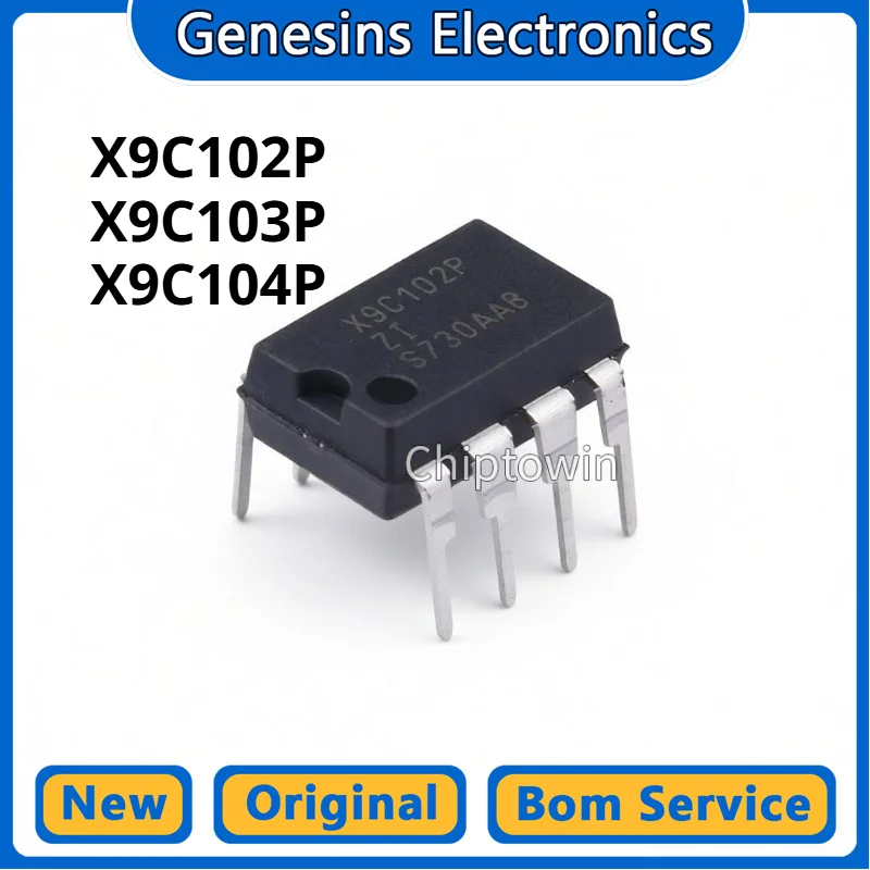 5/50/500 pcs X9C102P X9C103P X9C102PIZ X9C103PIZ X9C104P X9C104PIZ DIP-8 Digital Potentiometer W7