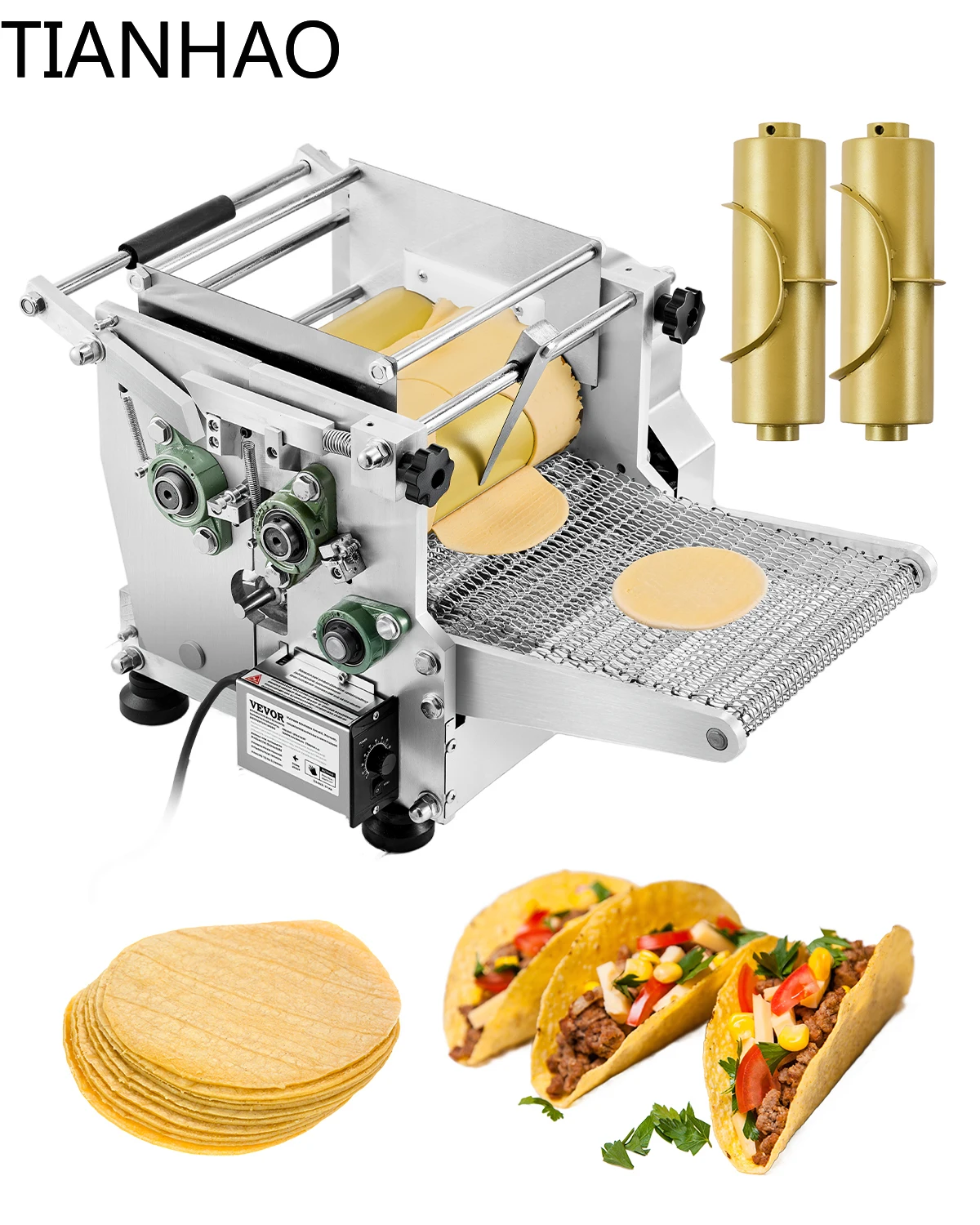 SucceBuy Electric Tortilla Maker Automatic Corn Tortilla Making Machine with Non-Stick Coating Electric Chapatti Machine
