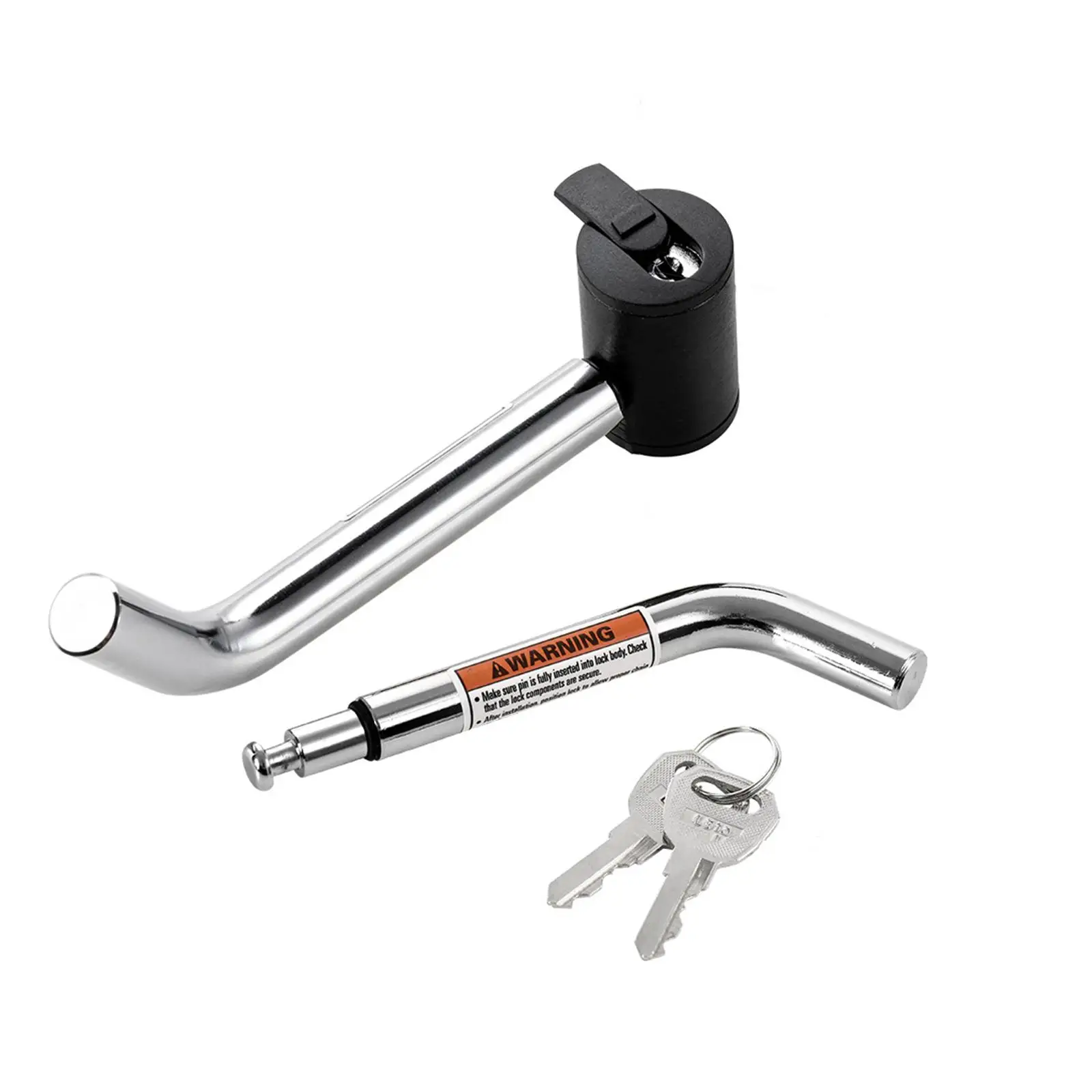 

Hitch Lock 1/2" and 5/8" Two Pins Swivel Head with Keyhole Cover with Keys Trailer Coupler Lock for Boat Rvs