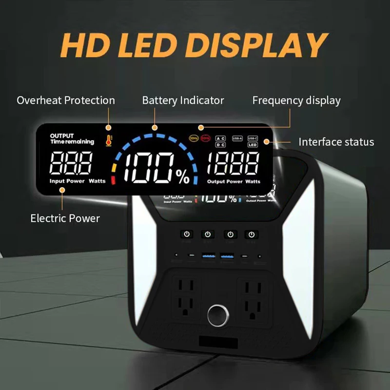 Station 1000 Watt Solar Generator 110 Volt 220 Volt 230 Volt Portable Power Station with 120 Watt Solar Panels view 5