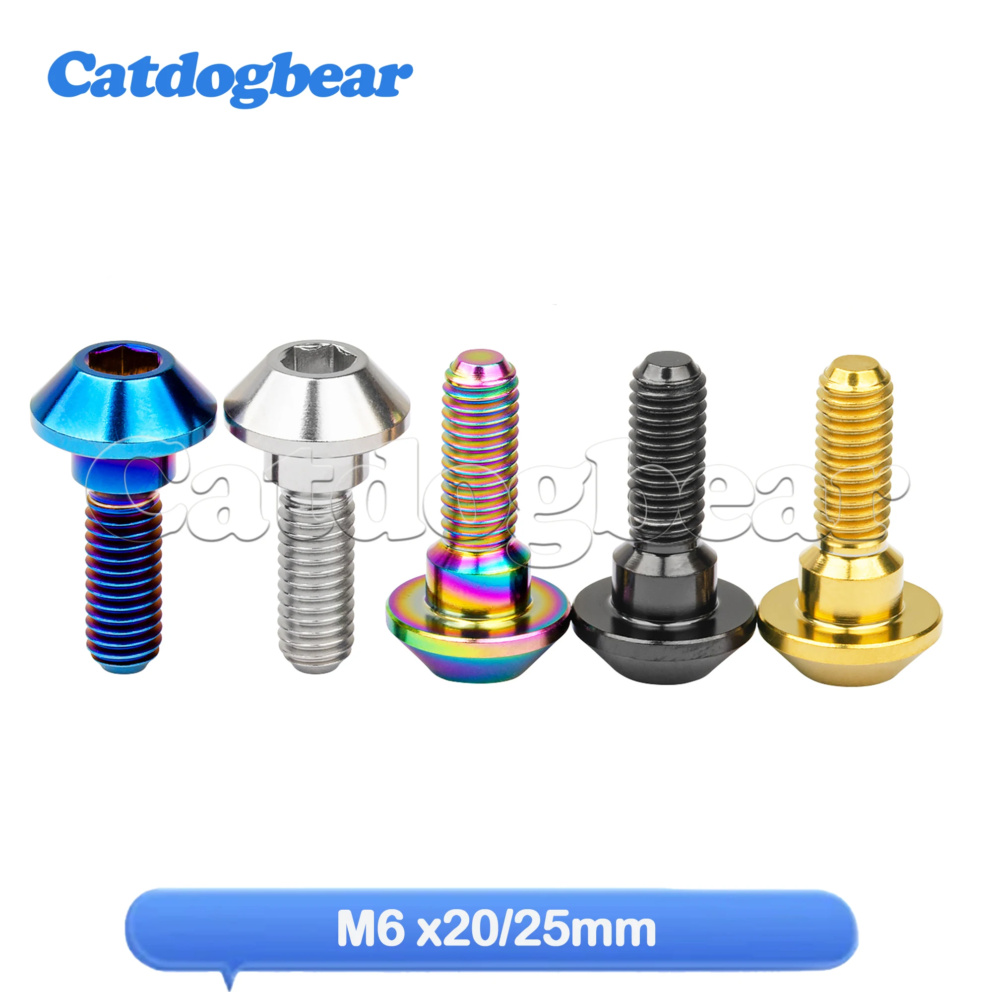 

Catdogbear M6x20 25 мм титановый болт с конической шариковой конической головкой для велосипедных моторных тормозов Yamaha