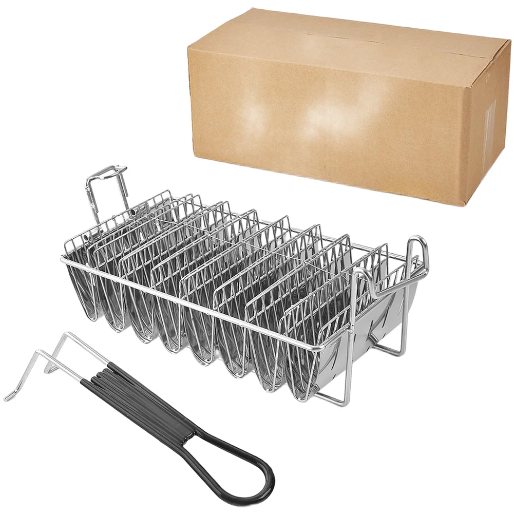 1Pcs Stainless Steel 8 Grid V Shape Taco Shell Fryer Basket For Frying Hard Tortilla Maker Modern Kitchen Cooking Tool Gadget