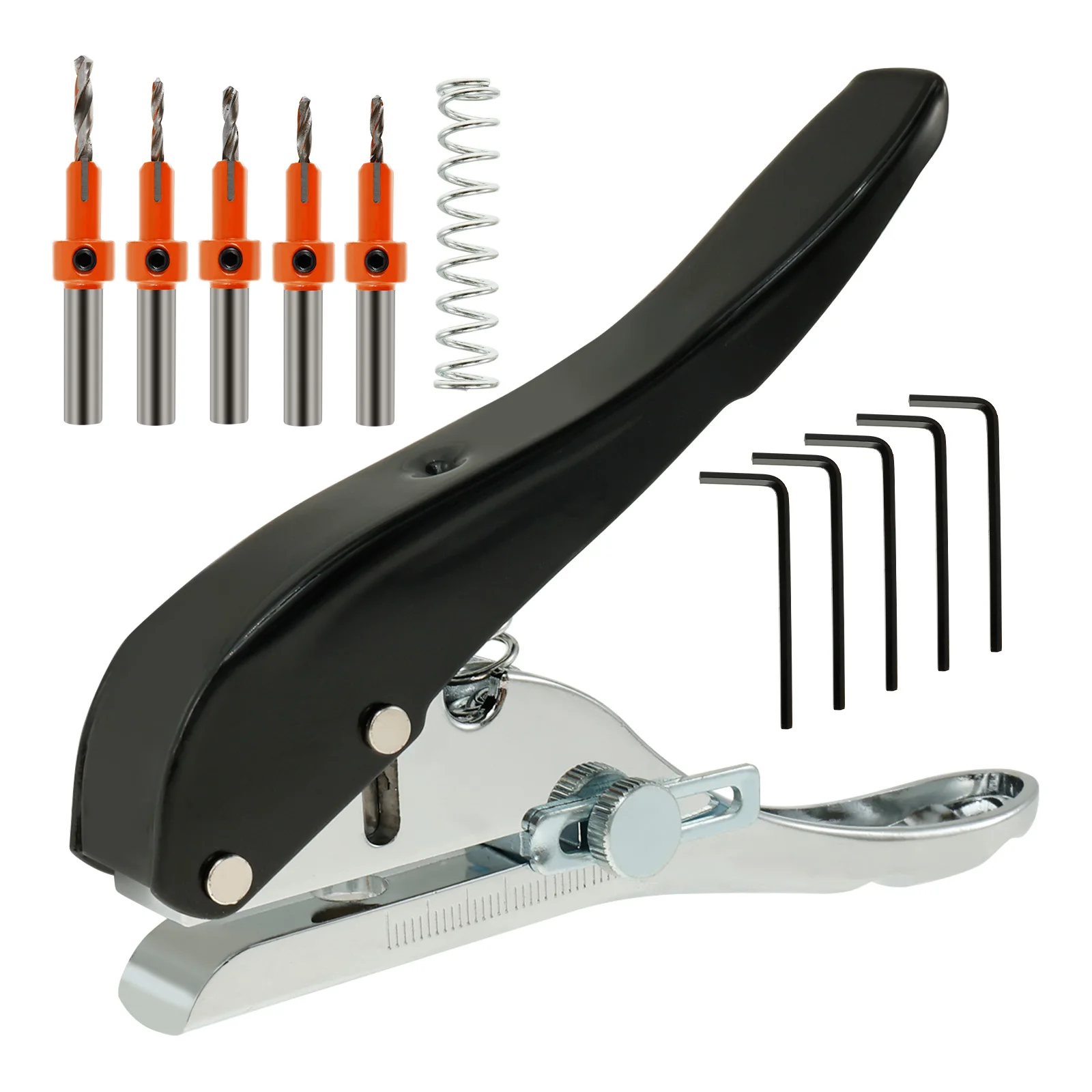 

Single Hole Punch 5/16inch Heavy Duty Hole Puncher Portable Hole Edge Banding Punching Plier Round Hole Punching Tool Paper