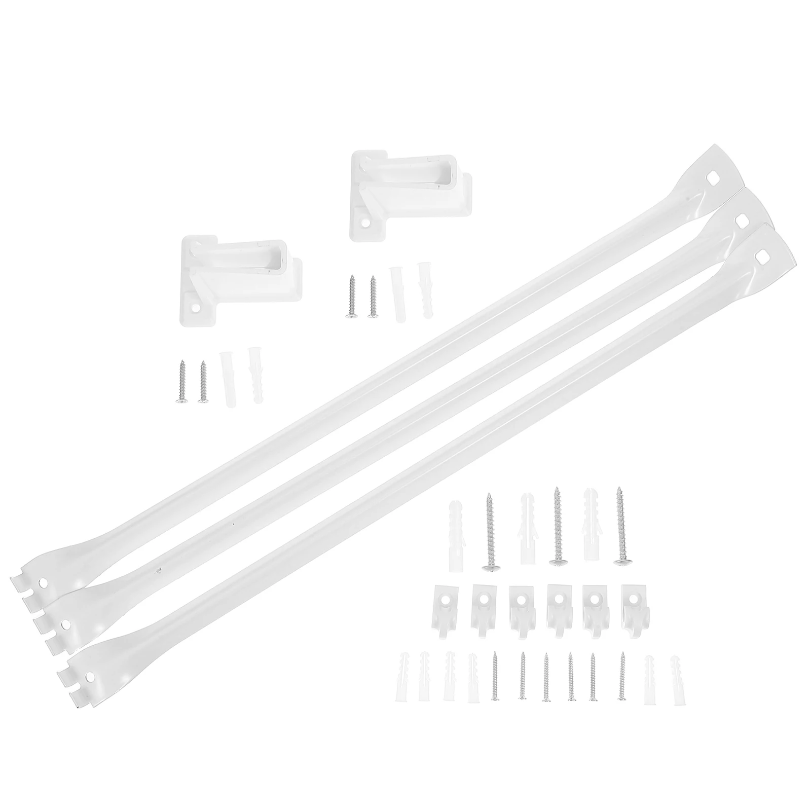 

Wire Frame Bracket Set Heavy Duty Shelf Brackets Metallic Line Support Closets Bathrooms Kitchens Offices Plastic Material