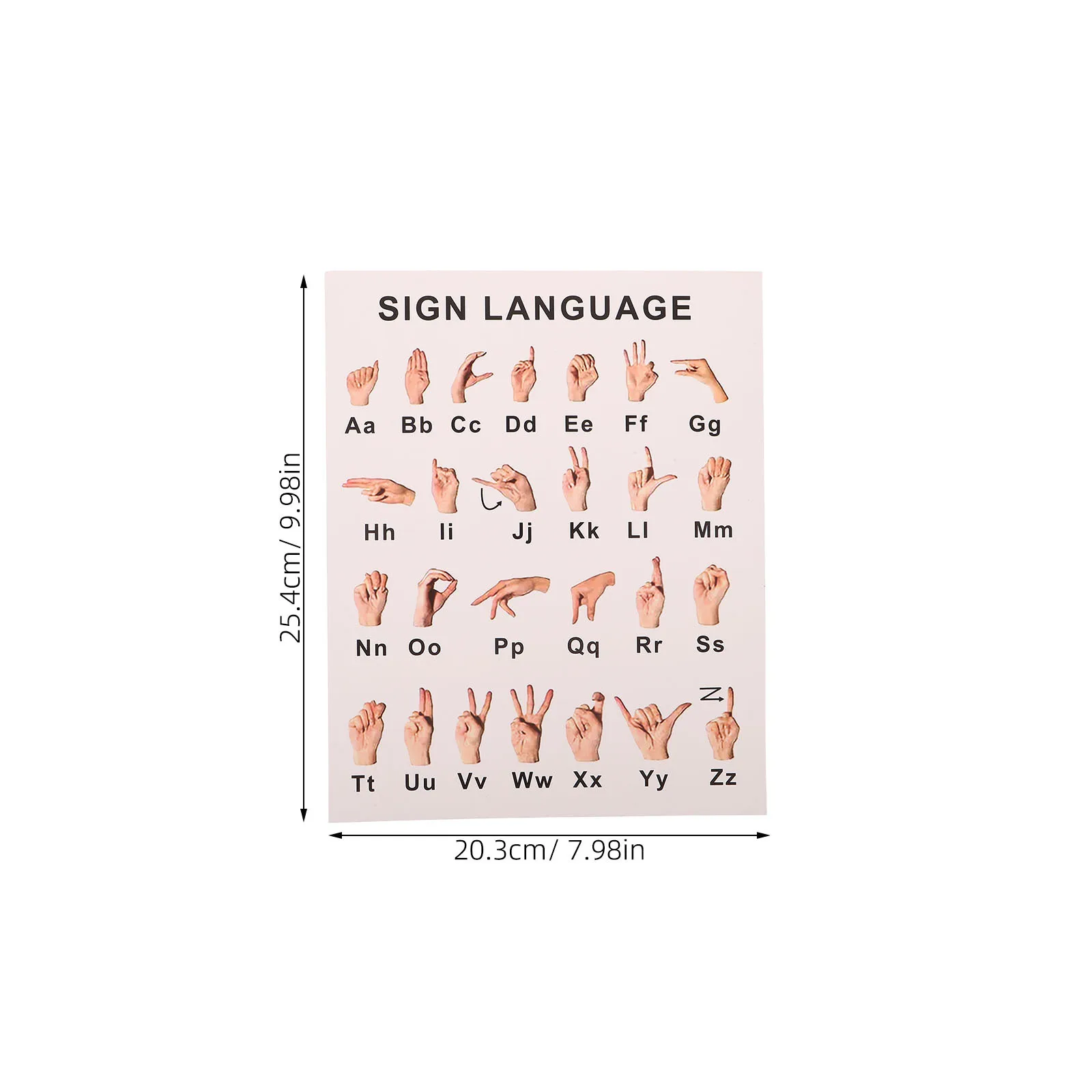 6 قطعة ملصقات تعلم علامة اليد مخططات الأبجدية Asl الكاملة لفن الحائط التعليمي عالي الوضوح المقاوم للبهتان #4