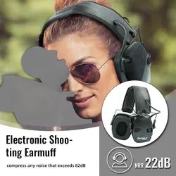 Original Tactical Electronic Shooting Earmuff Outdoor Sports Anti-noise Headset Impact Sound Amplification Hearing Portable Case