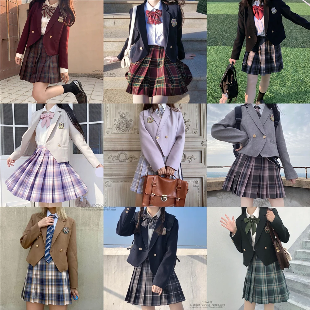 2024 neue kurze Anzug Jacke Blazer Frauen japanische jk Uniform Jacke Langarm Mantel stundent Mädchen jk Schule Anime Kleidung