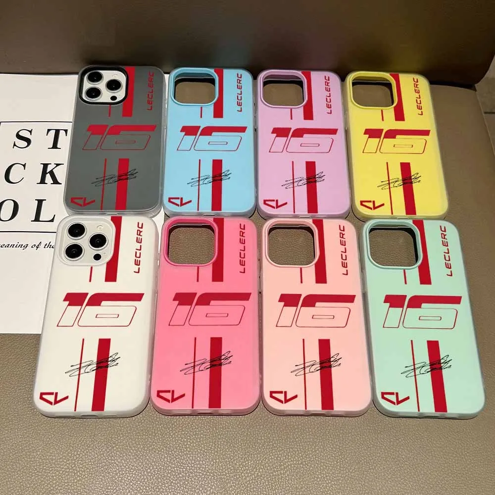 Modische Nr. 16 Matte Candy-Farben 2-in-1 Handyhülle für L-leclercs iPhone 17 Air 16e 16 15 14 13 Plus 12 11 Pro Max C-Charlesa
