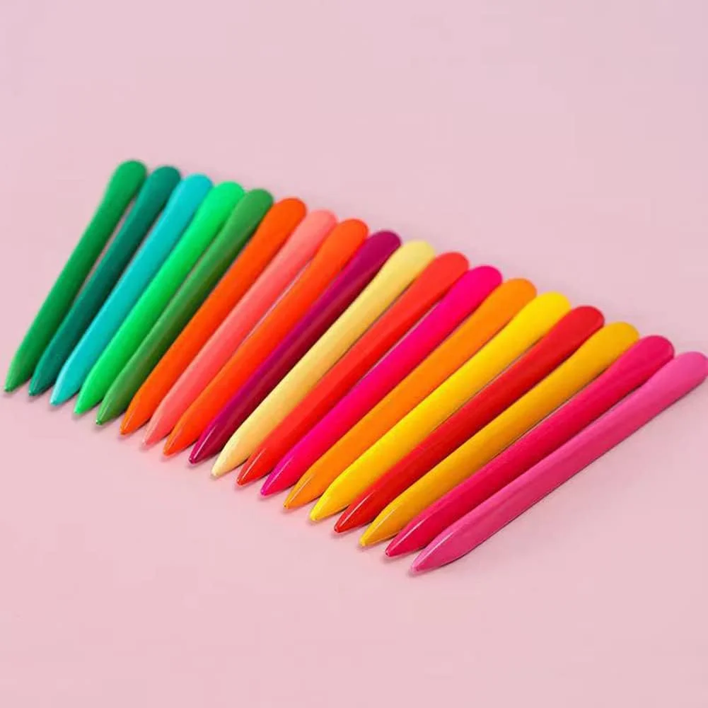 6/12/24/36 Color Washable Triangular Crayons, Non-toxic Waterproof Non-stick Crayons with Box, Holiday Gifts
