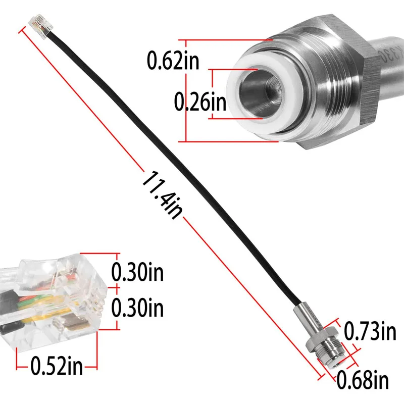 243222 Airless Sprayer Pressure Transducer，Compatible with Most Graco Airless Paint Sprayers 90ES 390 395 490 495 595 695 Etc