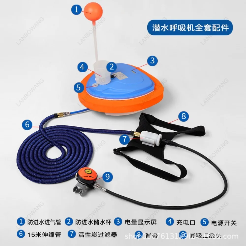 Z500 Oxygen Supply Diving Ventilator, Underwater Oxygen Cylinder Breathing Equipment, Full Scuba Set For Fishing And Snorkeling