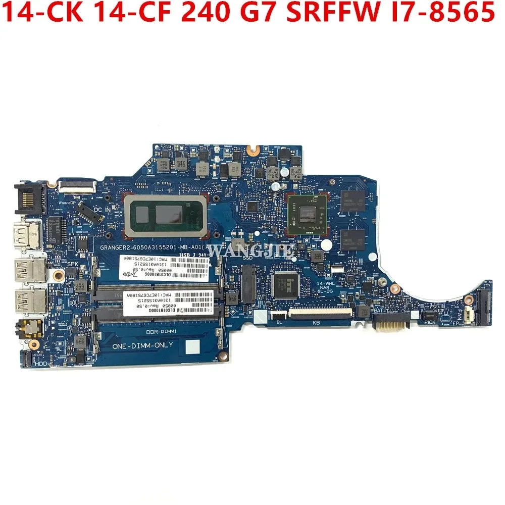6050A3155201 Laptop Motherboard SRFFW I7-8565 CPU For HP Pavilion 14-CK 14-CF 14-CR 14S-CF 14S-CR Mainboard 100% Working