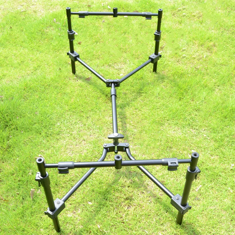 انفصال الصيد رود حامل قابل للتعديل قابل للسحب الكارب القطب الراحة دعم ثلاثة رئيس حامل البنك المعدني لبحيرة نهر الخزان