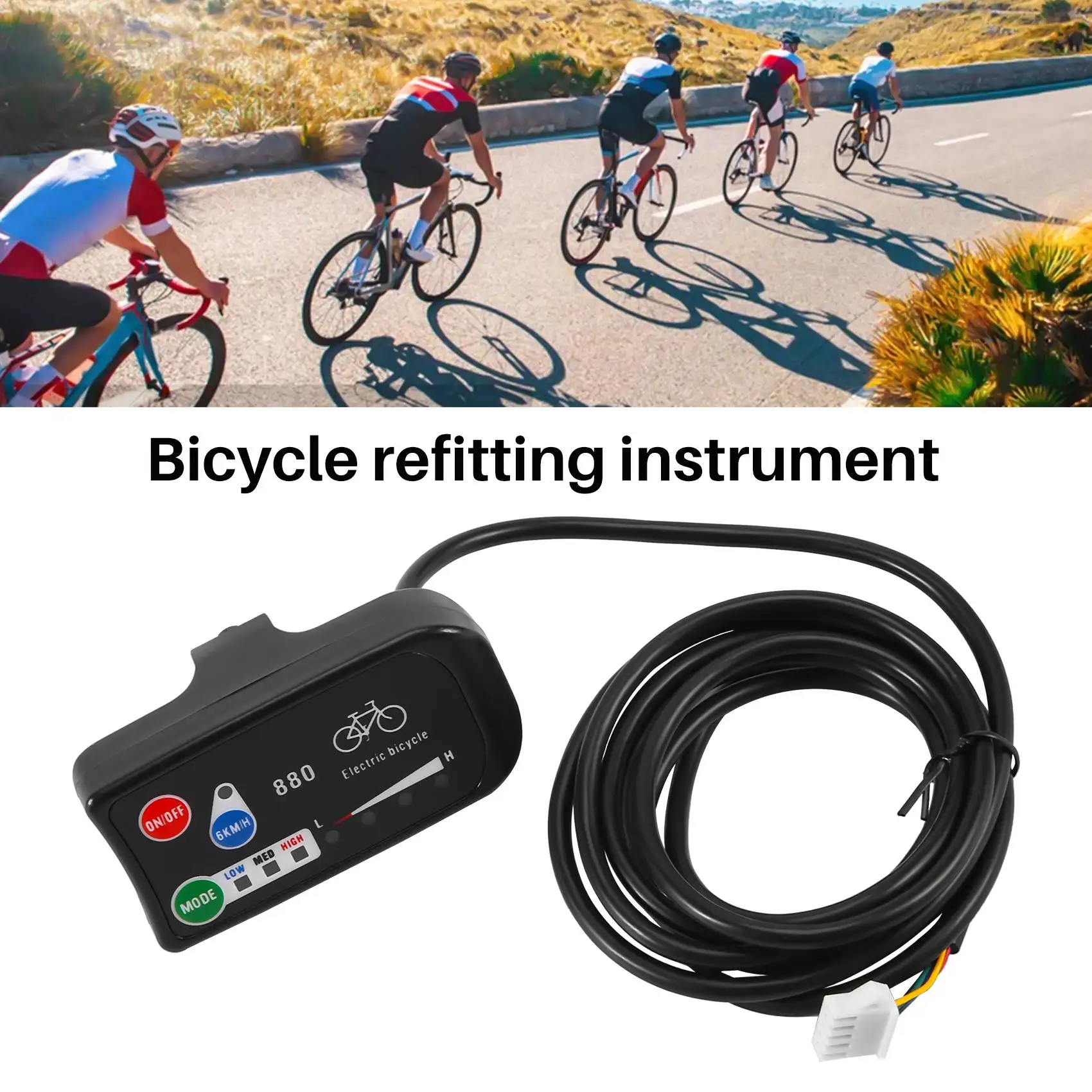 Pantalla LED 24V 36V 48V bicicleta eléctrica KT LED 880 Panel de Control de bicicleta eléctrica pantalla piezas de bicicleta eléctrica para controlador