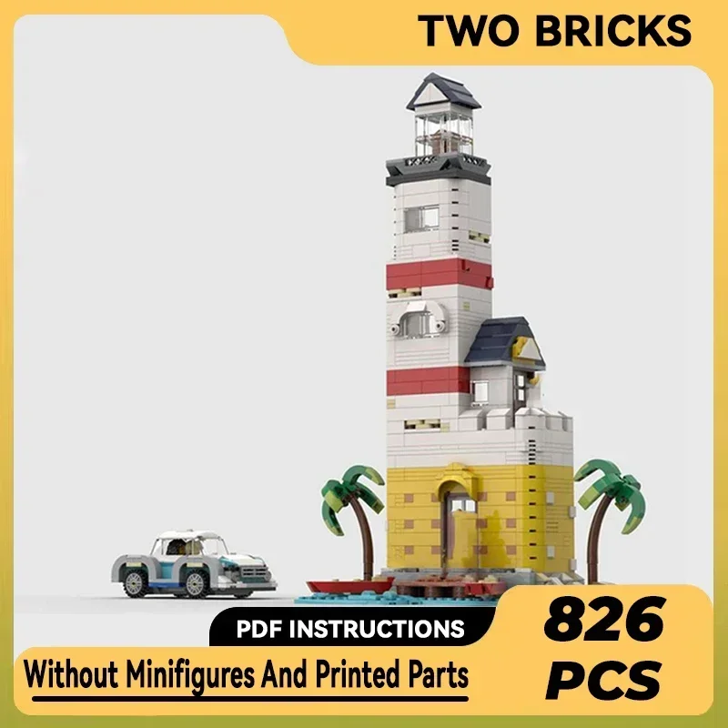 

Технические Moc Bricks, модель с видом на улицу, маяк Eldorado, модульные строительные блоки, подарки, игрушки для детей, наборы «сделай сам», сборка