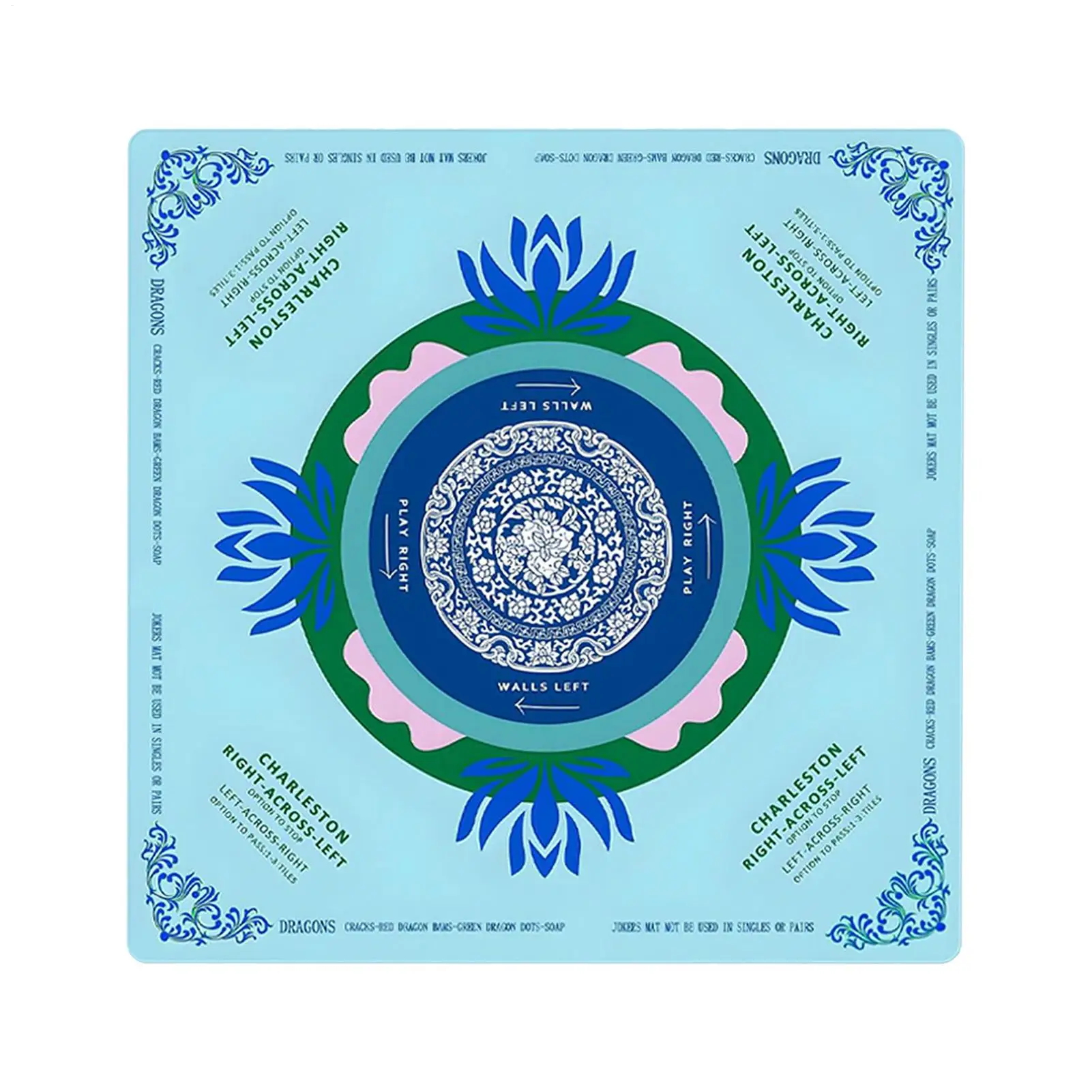 Mahjong Mat For Table Noise-Reducing Pad With Directional Markers American Mahjong Game Mat For Family Night Retirement Home