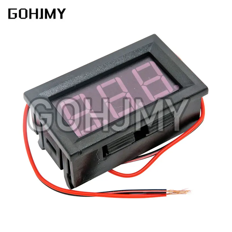 Ac 70-500v 0.56 "mini led voltímetro digital medidor de tensão volt instrumento testador 2 fios display vermelho/azul/verde 110v 220v 0.56