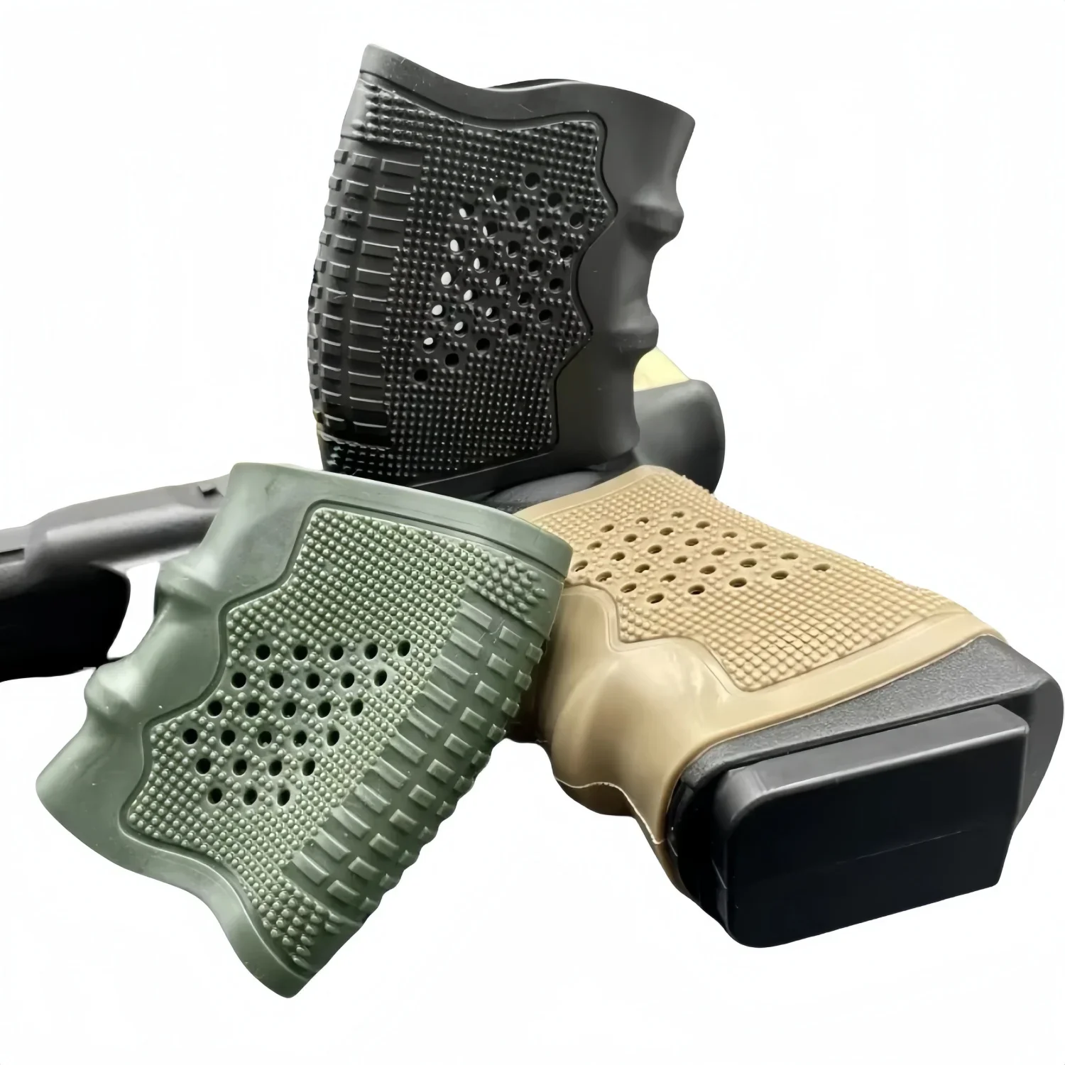 Glove Cover Sleeve Anti Slip For Most Of Glock 17 19 Handguns Hunting Accessories Tactical Pistol Rubber Grip Holster Magazine