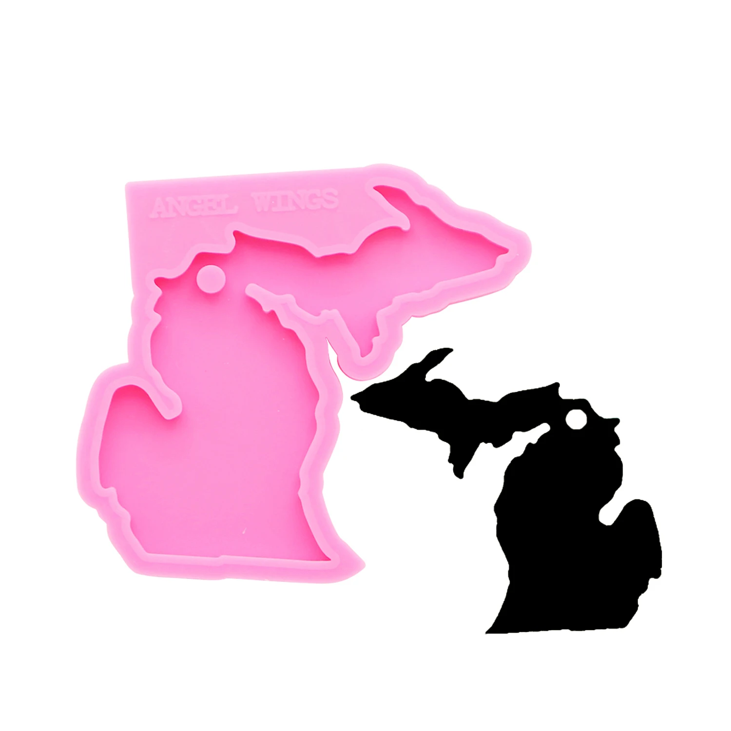 USA Map Silicone Mold Epoxy Resin Casting Mold for DIY Pendant Keychain Earring Jewelry Craft Supplies