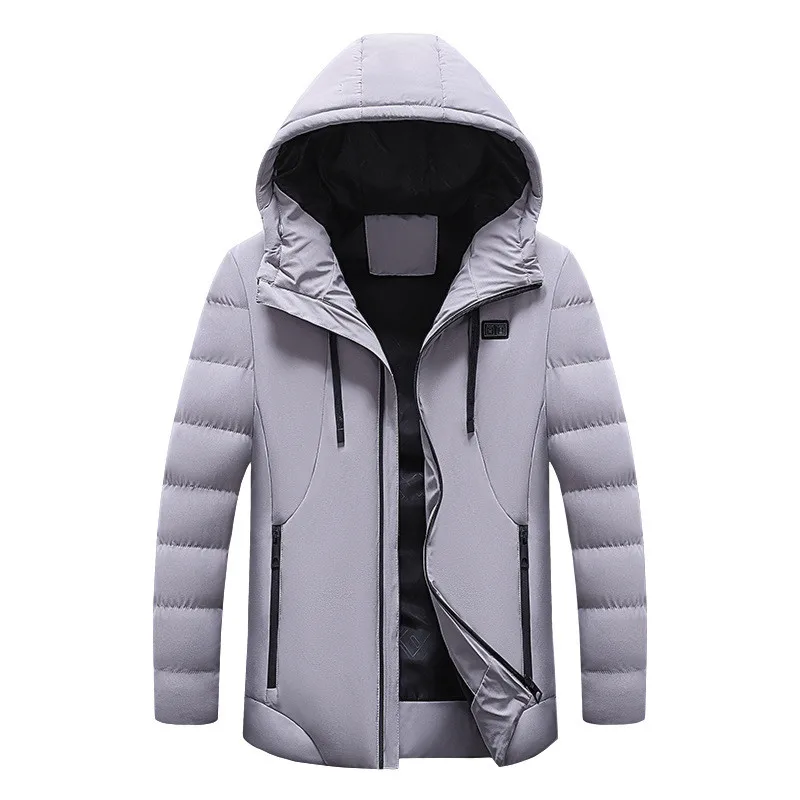 UHYTGF 6XL Big Size Jacket Men\'s Couple Hooded Smart Heating Winter Coat Male Casual Father Parka Overcoat Jaqueta Masculina 107