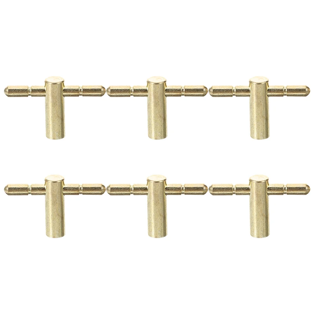 

6pcs Music Box Winding Key Metal Mechanical Clock Crank T-Shaped Handle For Diy Wind Up Music Boxes Replacement Parts Iron