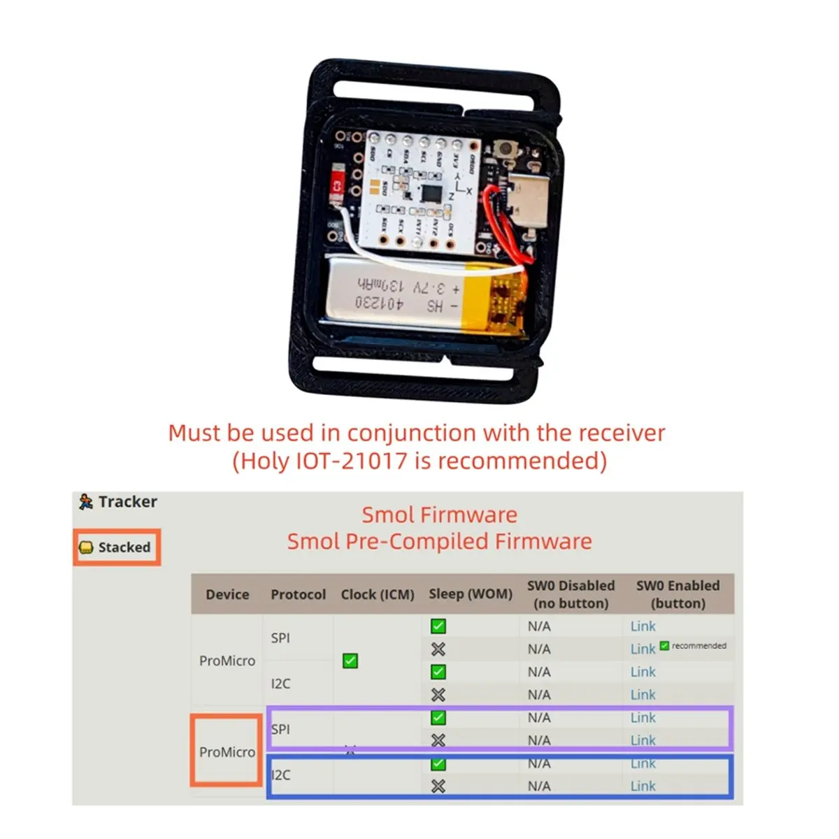 Smol Slimes Tracker Compatible SlimeVR Integration LSM6DSV IMU and QMC6309 for Virtual Reality with 1000mm Strap 1PCS