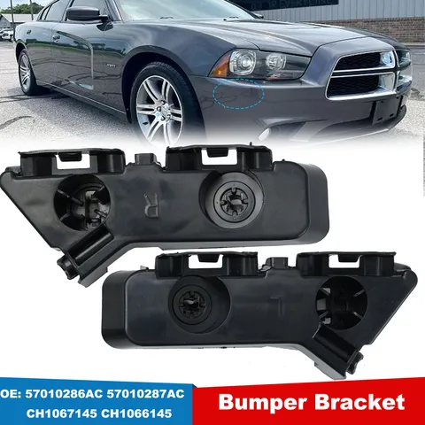 Пара 57010287AC 57010286AC для Dodge Charger R/T SE SXT SXT Plus 2011 2012 2013 2014, опорный кронштейн переднего левого и правого бампера
