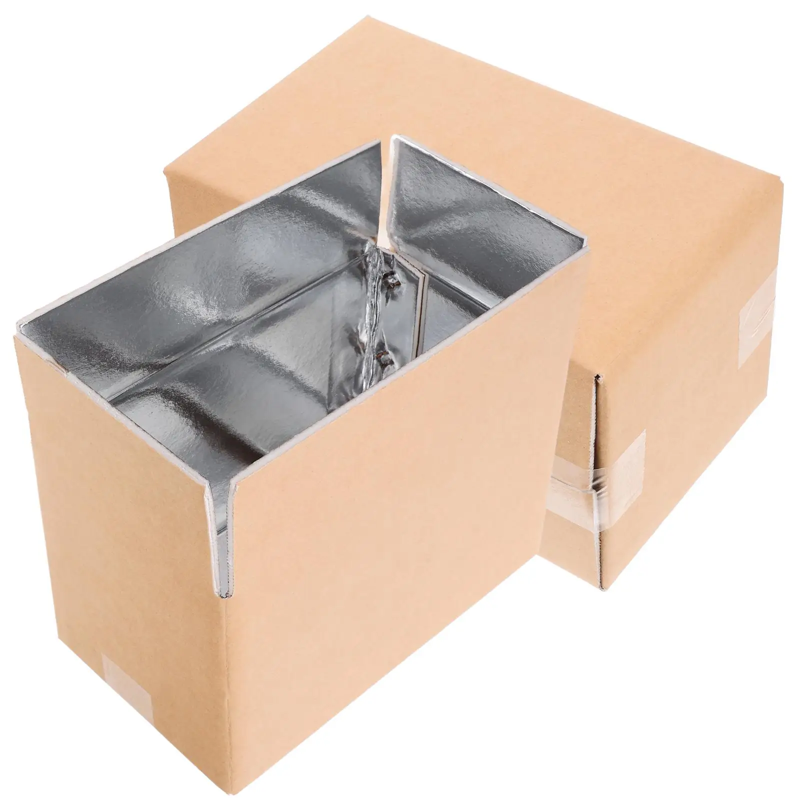 2 Pcs Insulated Shipping Boxes Thermal Mailer Cooler Paper Box Reusable Freezer Bags Cold Food Packaging