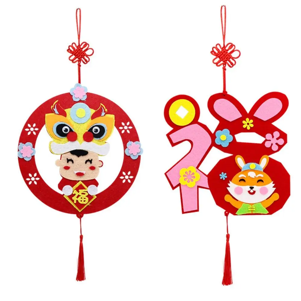 

Crafts Chinese Style Decoration Pendant Cartoon DIY Toy New Year Educational Toys with Hanging Rope Layout Props