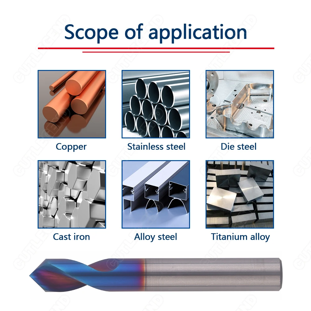 คาร์ไบด์ 60 °   90 °   120 °   Spot Drill Stub ตําแหน่งเริ่มต้น Center Bit เตรียมคู่มือ Pilot Hole Chamfer Machine Tool Milling Cutter