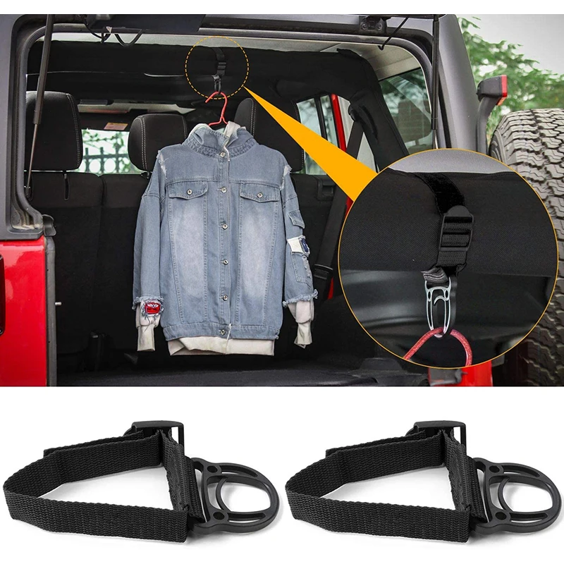 

Roll Bar Coat Hanger Clothes Hook for Jeep Wrangler car Interior Parts Accessories Black