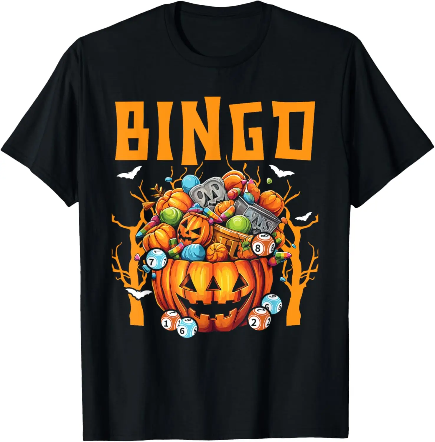 Bingo Halloween Trick Or Treat Bingo Player Bingo Caller T-Shirt