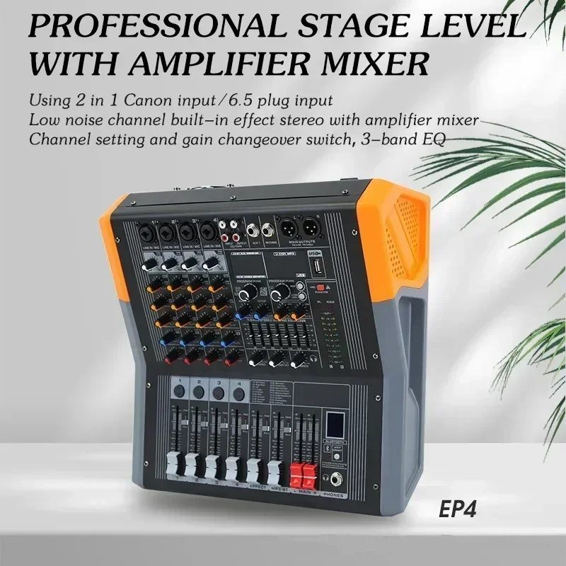 Professional Digital Mixing Console Music Equipment Studio Mixer Audio Sound with amplifier dj