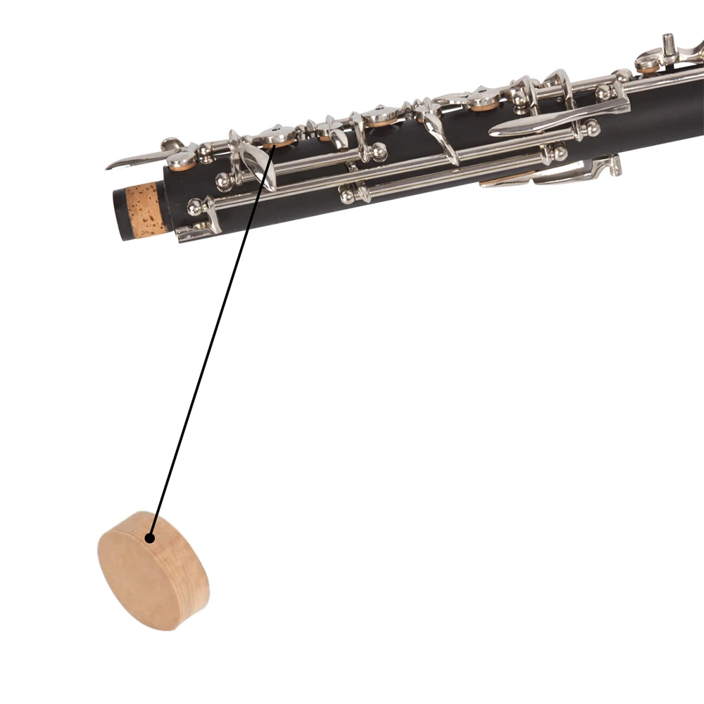 23 Pcs Wood Color Oboe Sound Hole Cushions Professional Repair Parts Woodwind Instrument  Hole Gasket Repair Parts