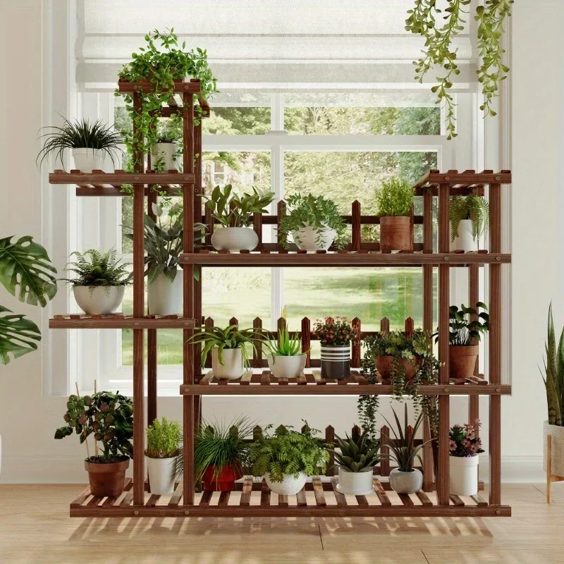 Plant Rack, Living Room Rack, Wooden Outdoor Plant Rack, Indoor Potted Plants, for Balcony, Garden, Courtyard  Flower Stand