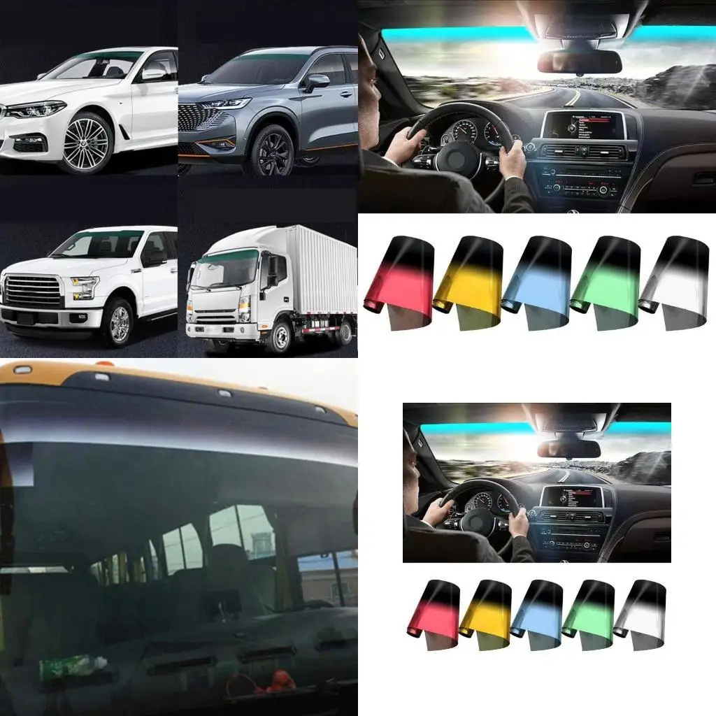 

02DE Automotive Two Tone Window Film Car Sunshade Film for Enhanced Privacy & Styles