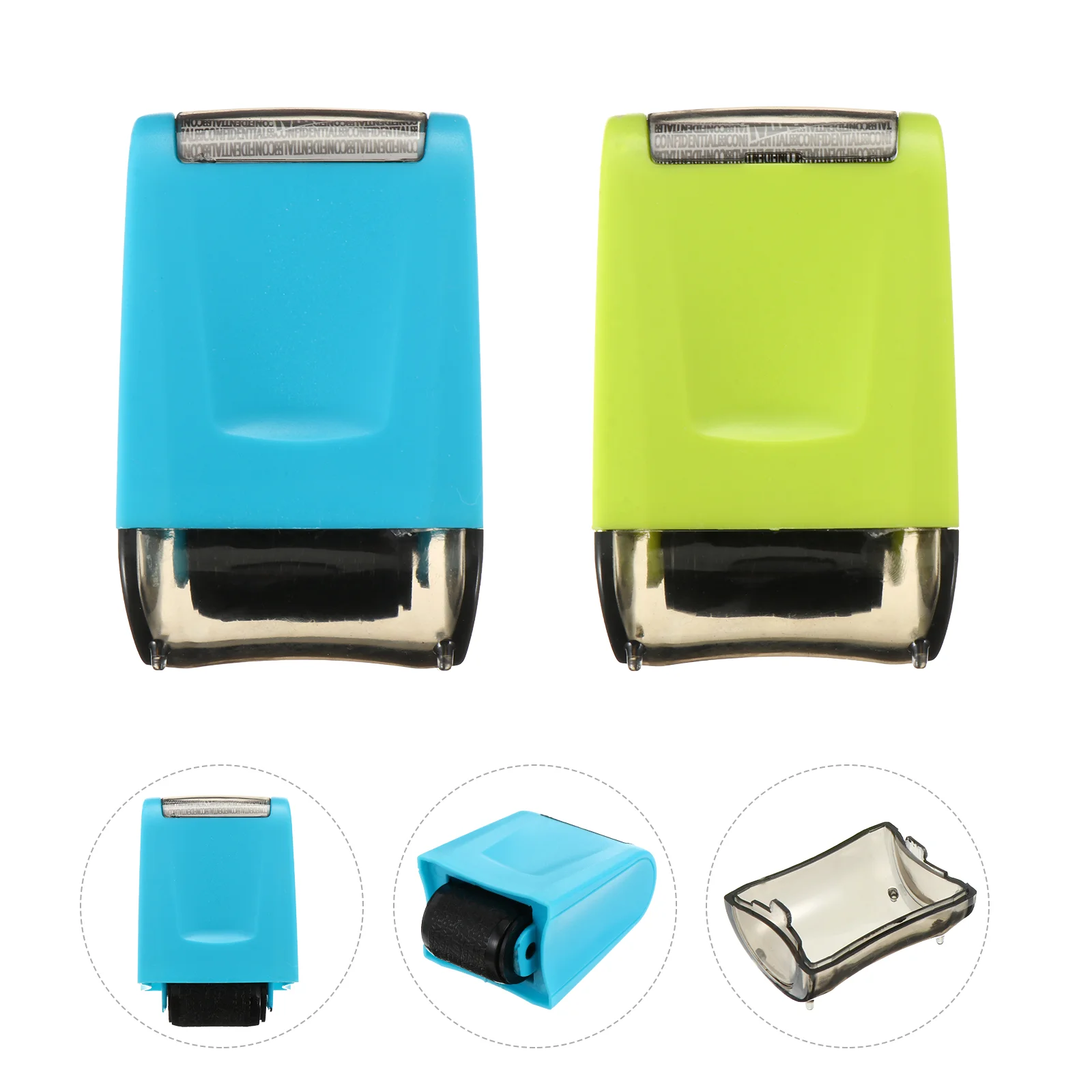 2 Pcs Seal Privacy Protection Seals Plastic Confidential Recyclable Roller Stamps Convenient Security Wide Rolling Handheld