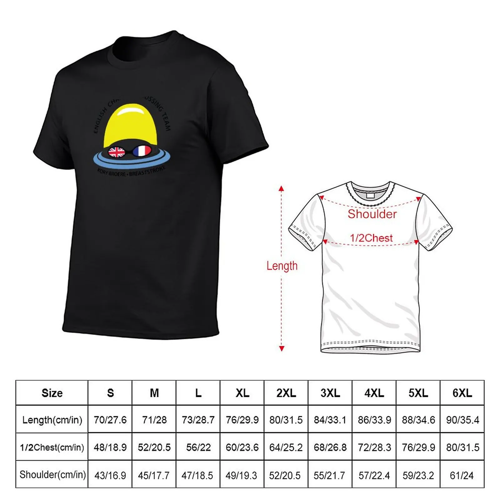 English Channel Swim Crossing Team - Kory Broere T-Shirt for a boy kawaii clothes korean fashion quick drying mens clothing