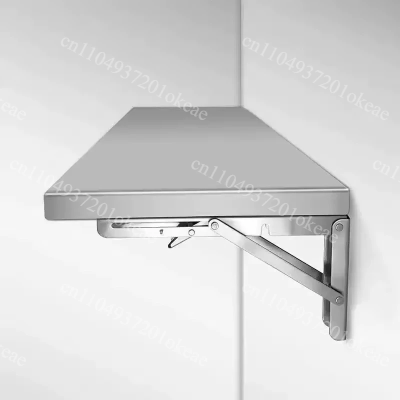 Kitchen Heavy-Duty Stainless Steel Foldable Storage Rack Simple Single-Tier Shelving Unit Straight Partition Shelf