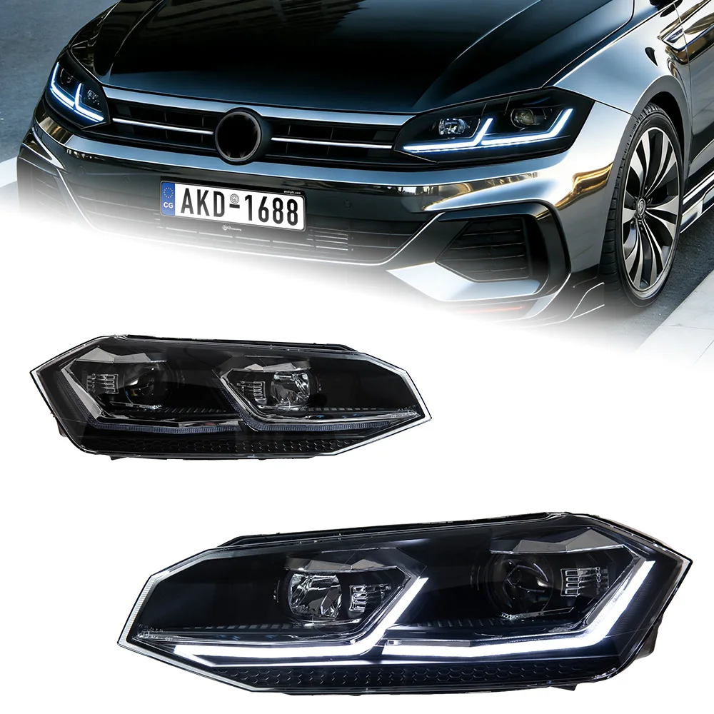

Car Styling Headlights for VW New Polo LED Headlight 2019-2023 Polo Head Lamp DRL Signal Projector Lens Automotive Accessories